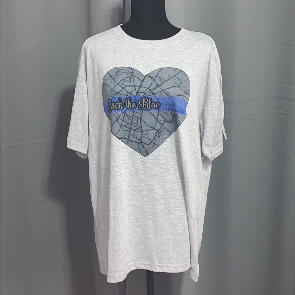 Short sleeve Back the Blue T-shirt.